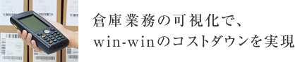 倉庫業務の可視化で、win-winのコストダウンを実現